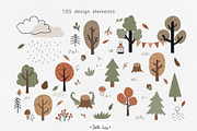 Fall Woodland Animals Clipart, a Decorative Illustration by Jenny Quince (Thumbnail 8 of 9)