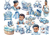 Baby Boy Clipart PNG | Baby Shower, a Person Illustration by GlamArtZhanna (Thumbnail 2 of 5)