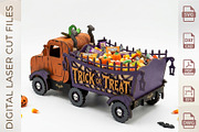 Pumpkin Candy Truck Laser Cut, an Object Graphic by WoodoraCut (Thumbnail 6 of 9)
