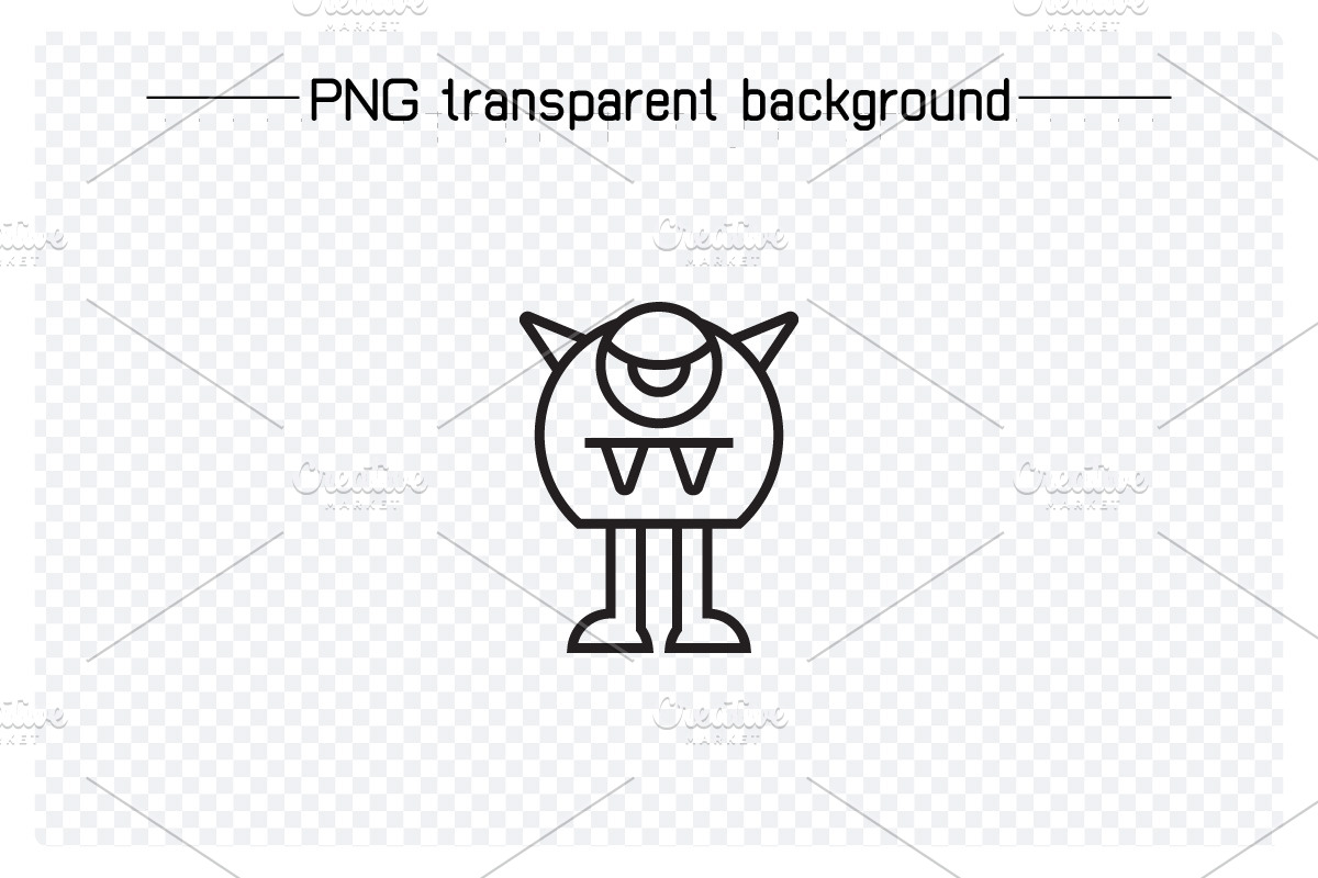 Kawaii Monster Character Icons, an Outline Icon by Designfour (Photo 3 of 7)