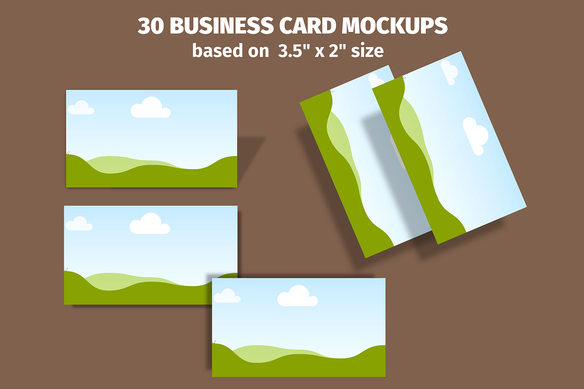 Business Card Mockups Canva Template, an Advertising Mockup by GraphiCarola (Photo 2 of 7)