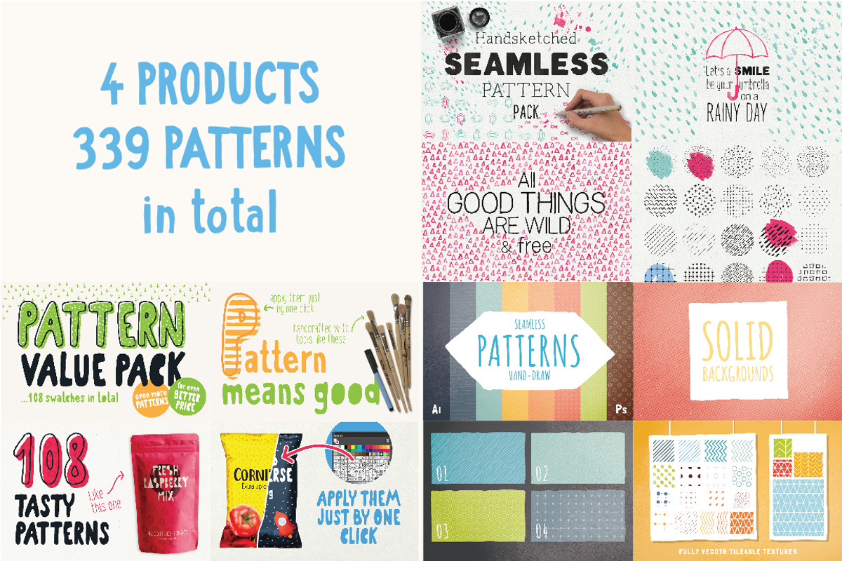 Unlimited Seamless Pattern Bundle, a Pattern Graphic by Vitek Graphic (Photo 2 of 7)