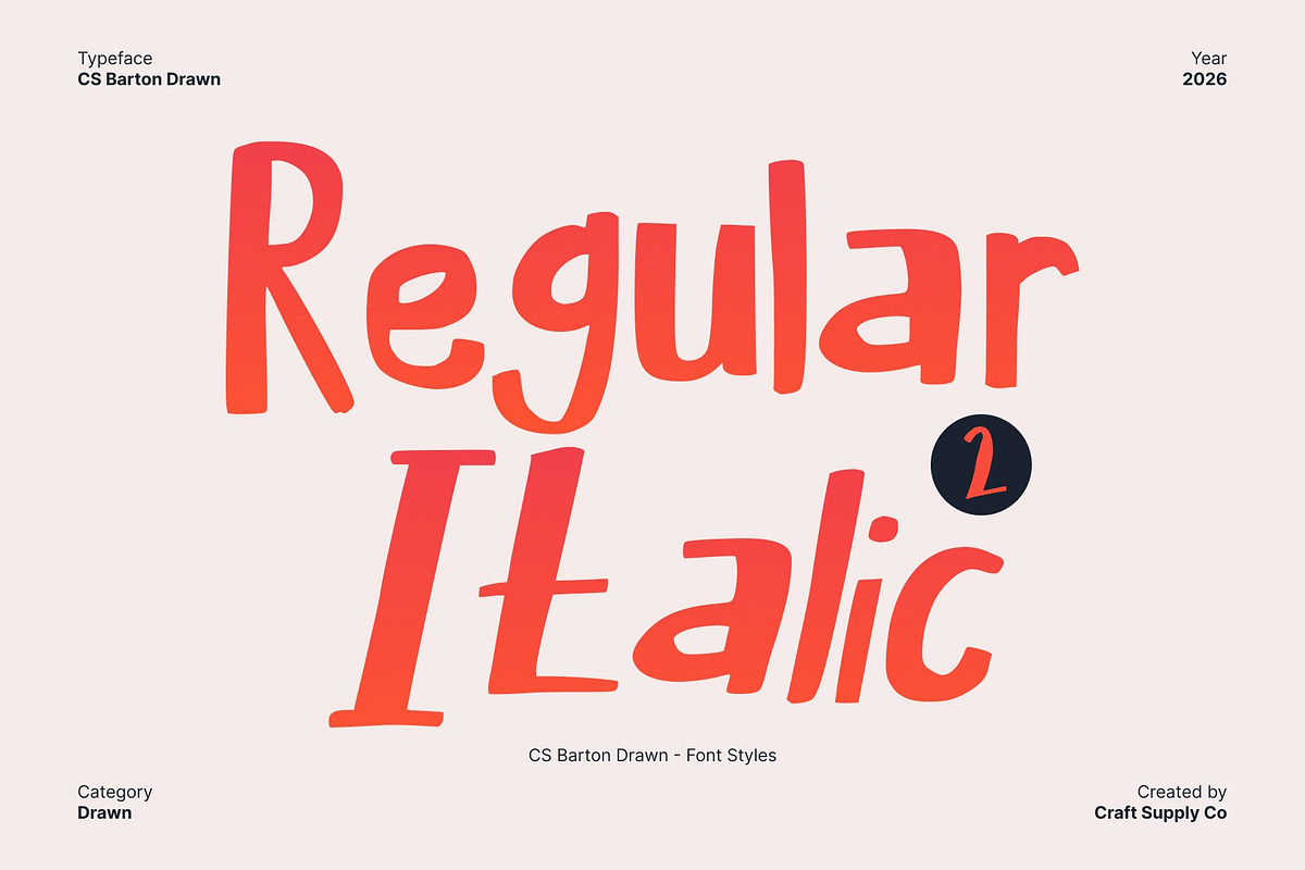 CS Barton Drawn, a Sans Serif Font by Craft Supply Co. (Photo 4 of 8)