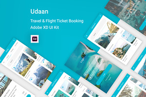 Travel & Flight Booking Adobe XD App