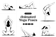 Animated Yoga Poses Illustration Set, a Sport Illustration by Creative Stall (Thumbnail 1 of 5)