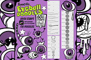 Eyeballs Cartoon Doodles Brush Pack, a Brush Add-On by Funno Co. (Thumbnail 4 of 5)