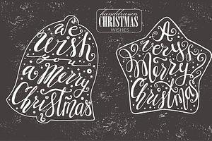 Lettering Christmas wishes in shapes