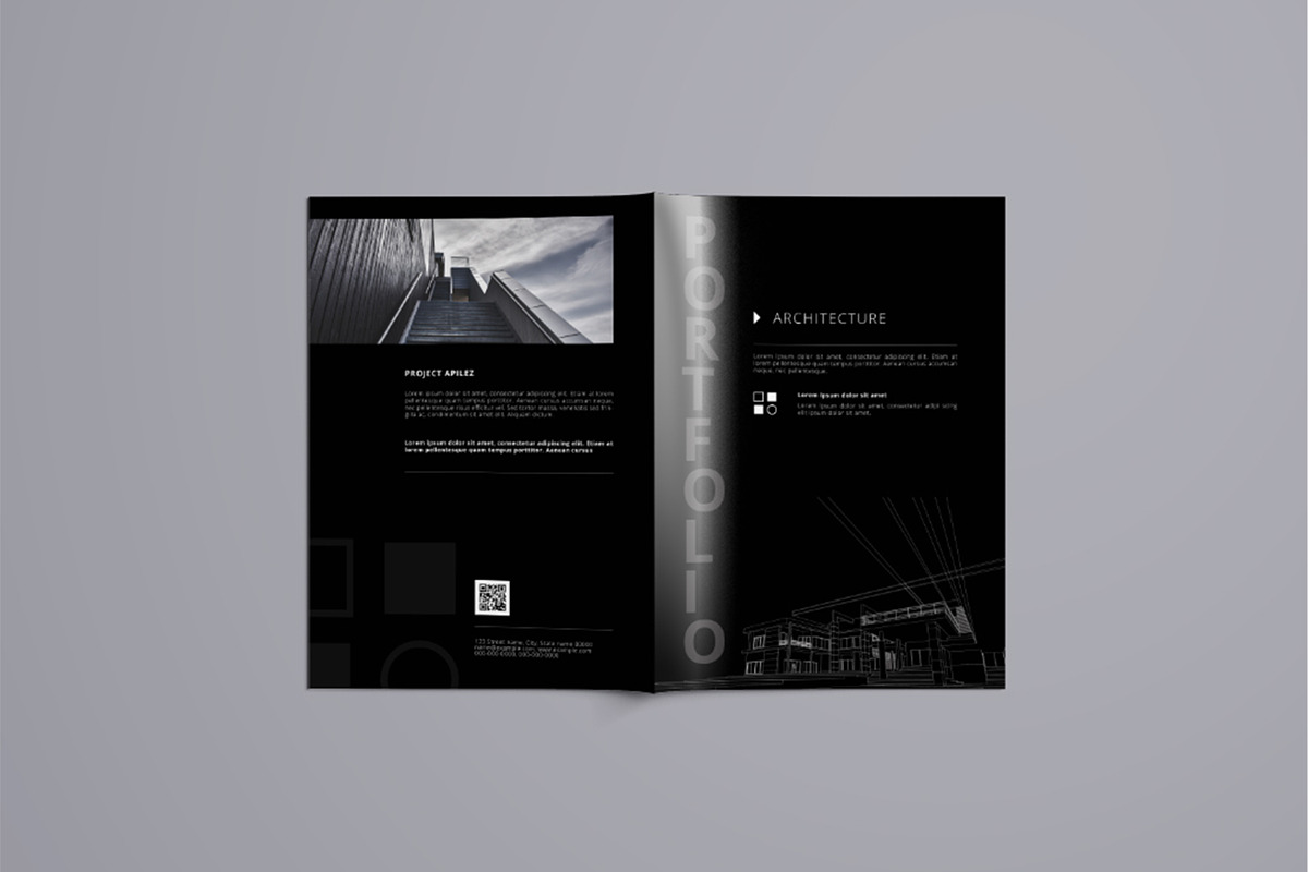 Bi-fold Architecture Portfolio, a Brochure Template by crazyOWL (Photo 4 of 5)