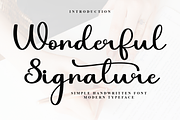 Wonderful Signature, a Handwritten Font by InermediaSTUDIO (Thumbnail 1 of 7)