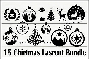 15 Christmas Laser Cut Bundle, a Graphic by jahid234