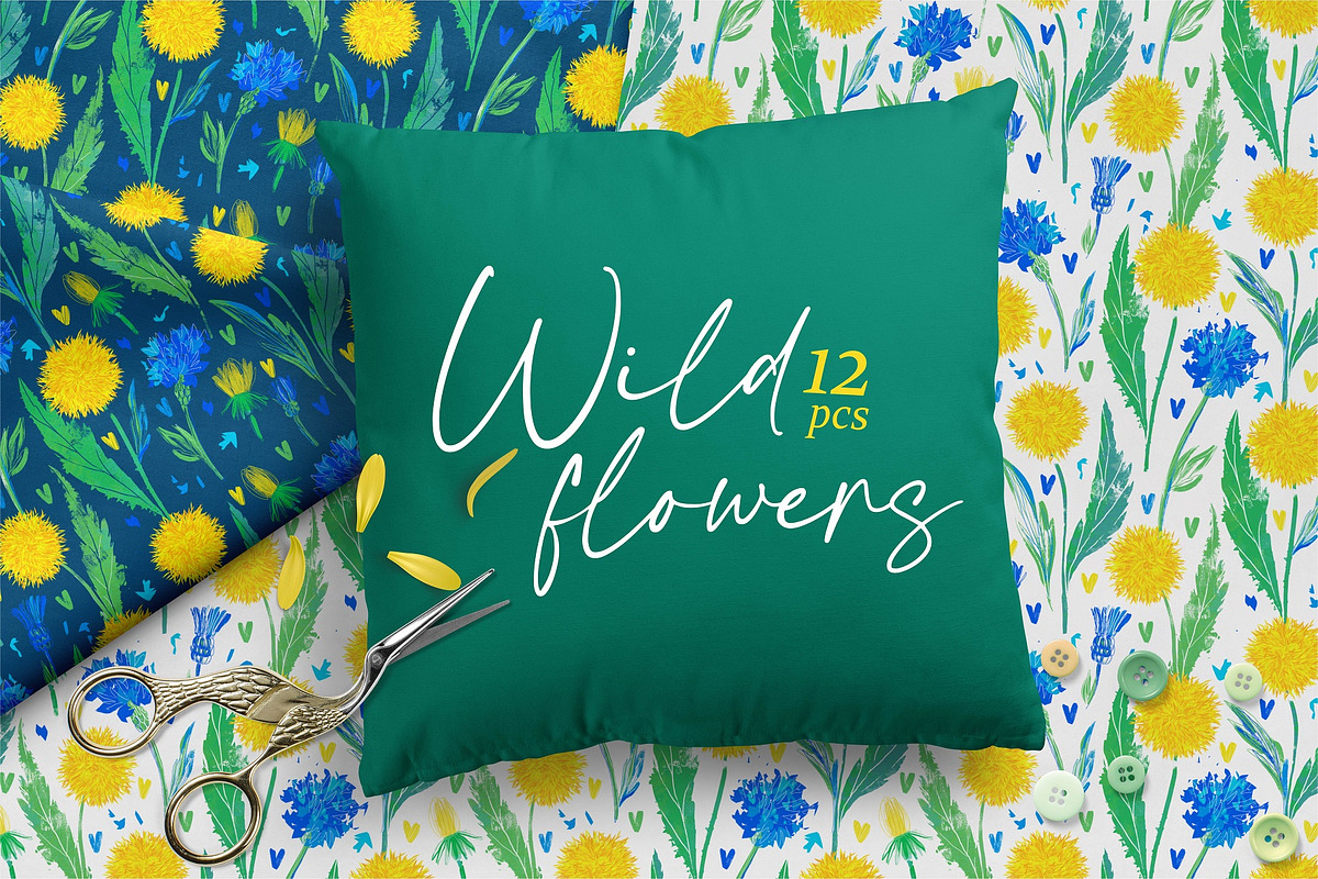 Wildflowers Pattern Collection, a Pattern Graphic by MarynArts (Photo 1 of 7)