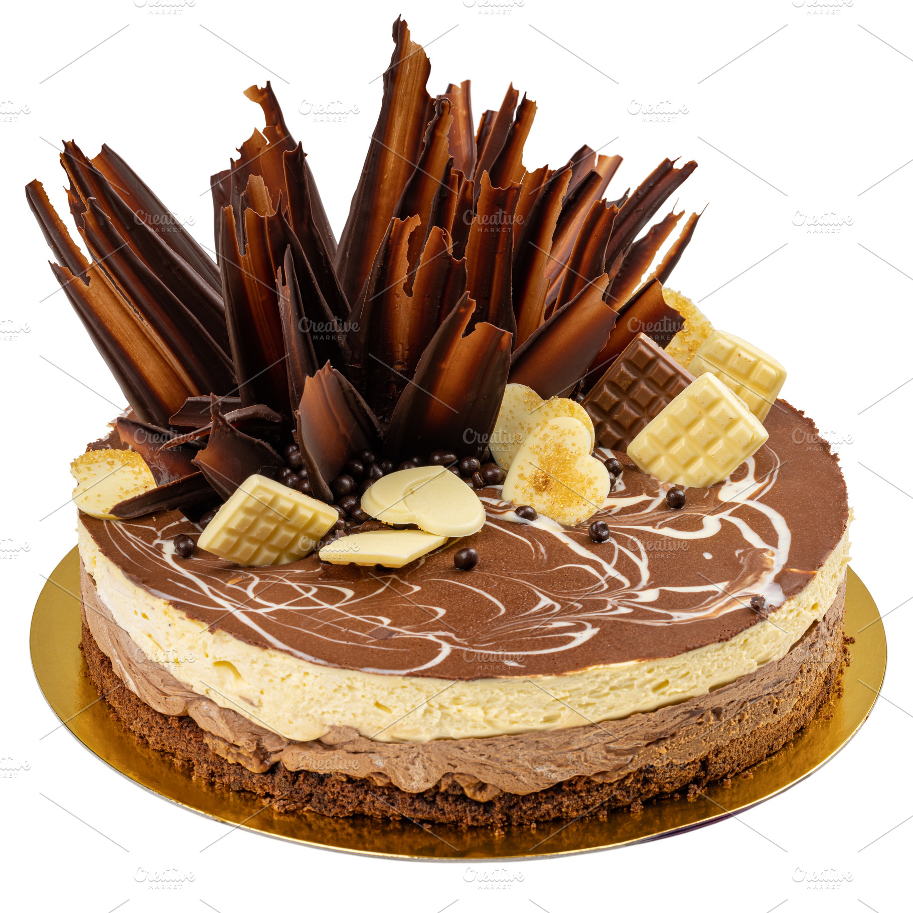 Layered chocolate cake, a Background Photo by Grafvision photography