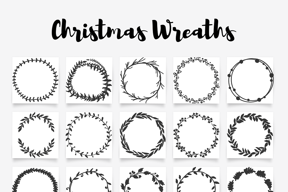Hand Drawn Christmas Cards Elements, an Illustration by WakeUp600 (Photo 4 of 6)