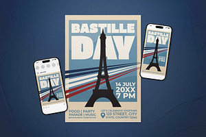 Bastille Day Event Flyer Set, a Flyer Template by The Good Store