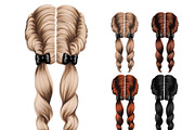 Hair clipart, Hair for little girls, an Illustration by Elenbushe (Thumbnail 8 of 9)