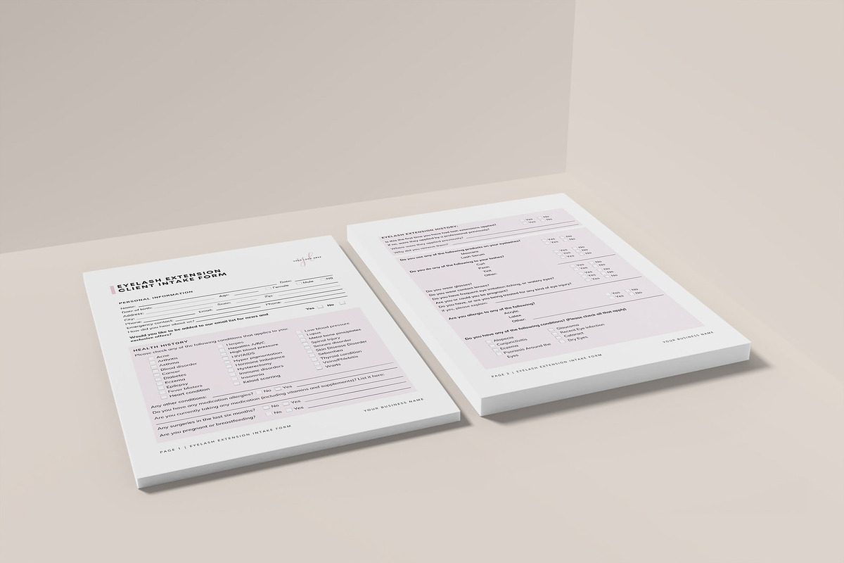 Eyelash Extension Forms, a Design Template by SwitzerShop (Photo 4 of 9)