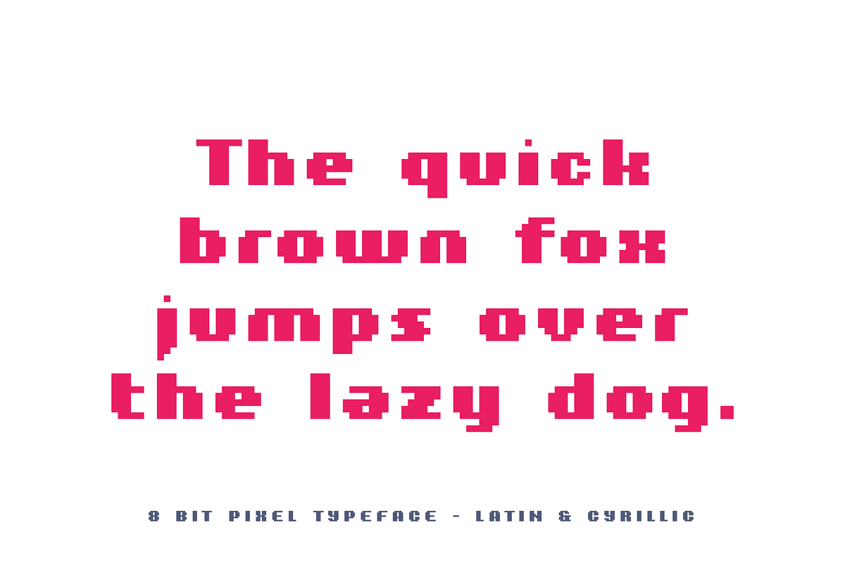 8 Bit - Multilingual Pixel Typeface, a Sans Serif Font by alpercakici (Photo 9 of 12)