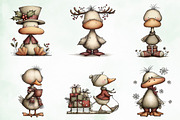 Whimsical Geese Clipart Bundle, an Illustration by Creative Art (Thumbnail 6 of 10)