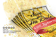 Watercolor Wedding Invitation, a Card Template by Tiaga (Thumbnail 3 of 3)