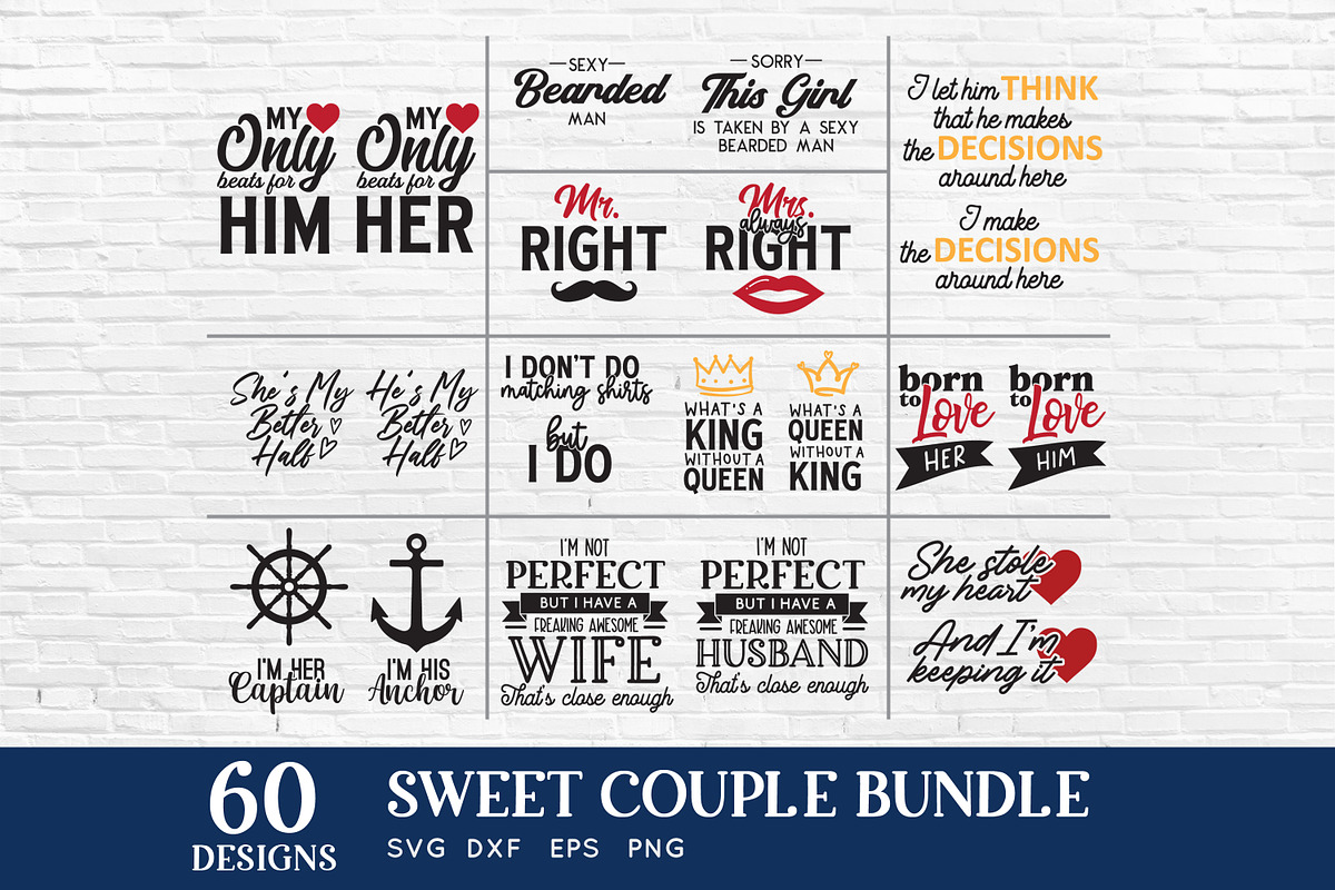 Couple matching shirts svg bundle, an Object Graphic by Peachycottoncandy (Photo 3 of 4)