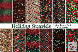 Christmas Holiday Ornament Glitter, a Texture Graphic by Fine Purple Elephant