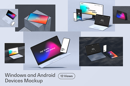 Windows and Android Devices Mockup
