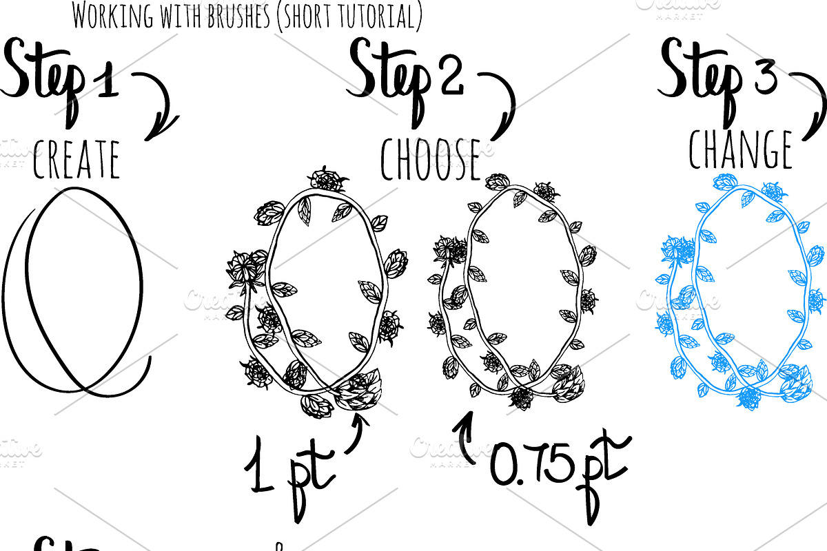 Set of vector patterned brushes-2, a Brush Add-On by Elena Terzi (Photo 10 of 11)
