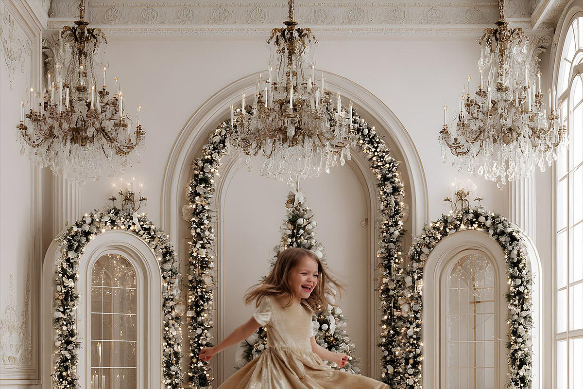 Luxury Gold Christmas Backgrounds, a Background Graphic by Walllow Creatives (Photo 3 of 6)