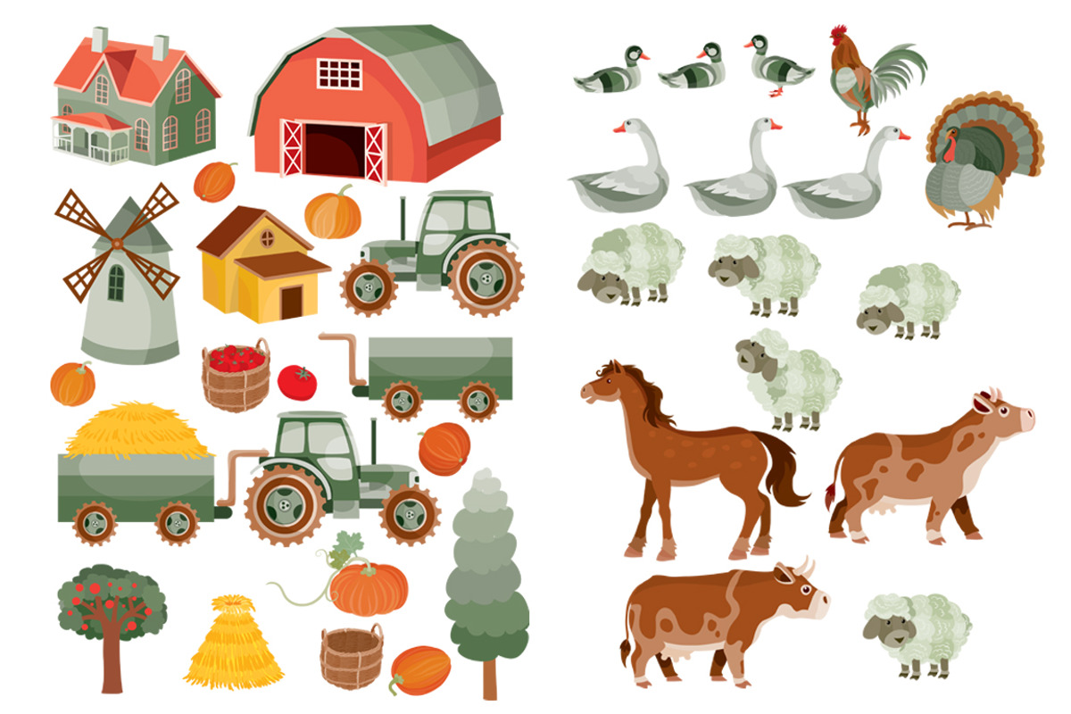 Clip art - Farm, a Decorative Illustration by Kopirin (Photo 4 of 6)