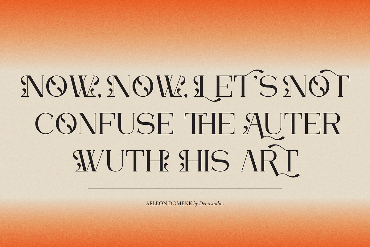 Arleon Domenk Display Elegant Serif, a Serif Font by Denustudios (Photo 3 of 15)
