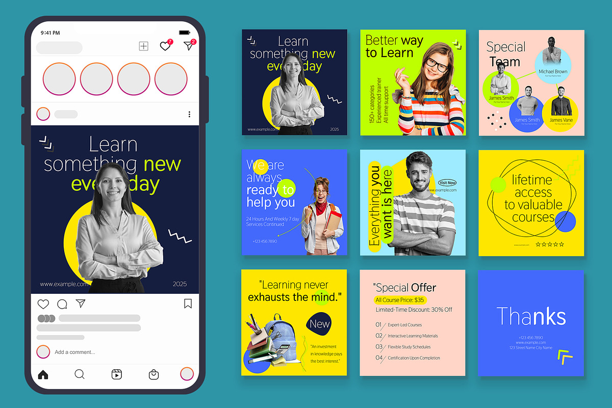 Learning Social Media Post Layout, an UI Kit Template by CreativeShaper (Photo 1 of 3)