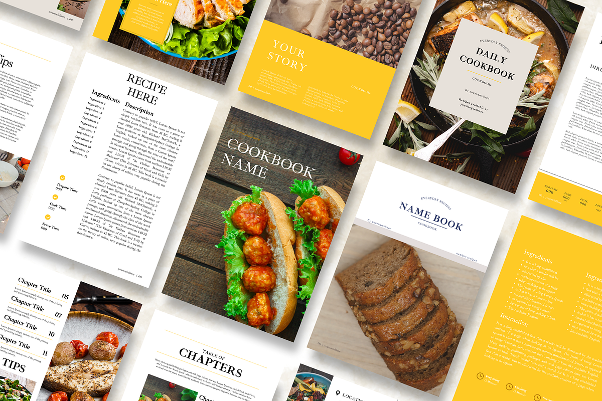 Aesthetic Cookbook Canva Template, a Presentation Template by Digital By Nikoleta (Photo 8 of 9)