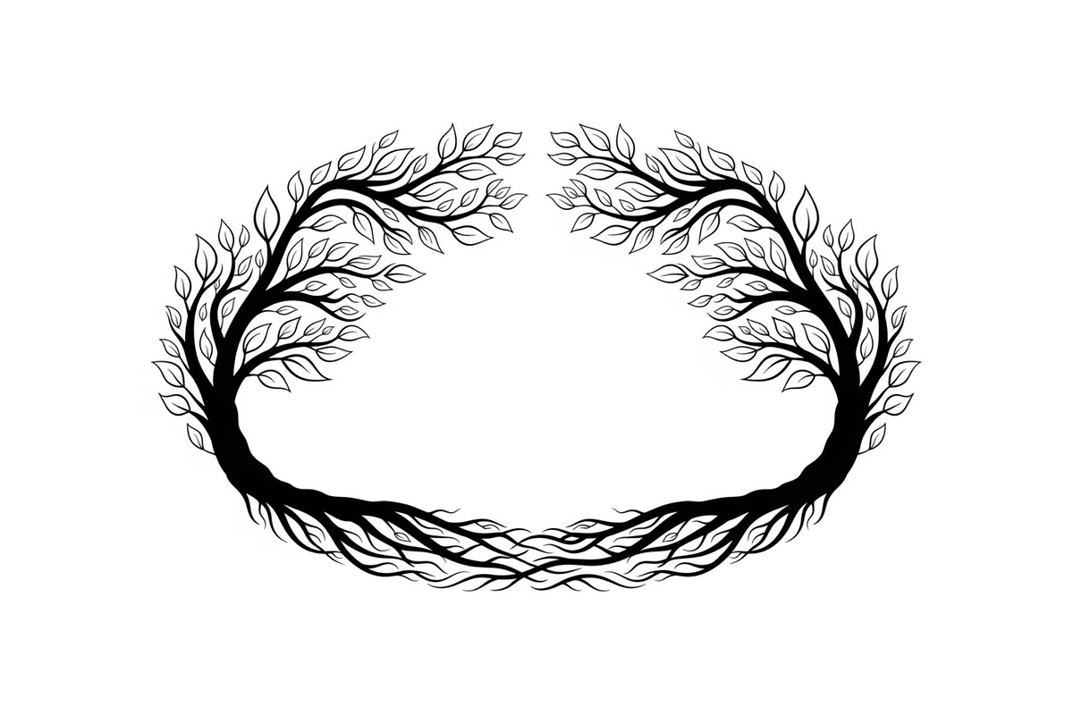Nature Wreath Frame Vector Bundle, an Illustration by jahid234 (Photo 51 of 51)