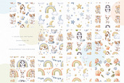 Puppy Dream Baby Watercolor Clipart, an Animal Illustration by Cat In Colour (Thumbnail 9 of 9)