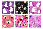 Neon Halloween Digital Paper Pack, a Pattern Graphic by SinaCreation (Thumbnail 2 of 5)