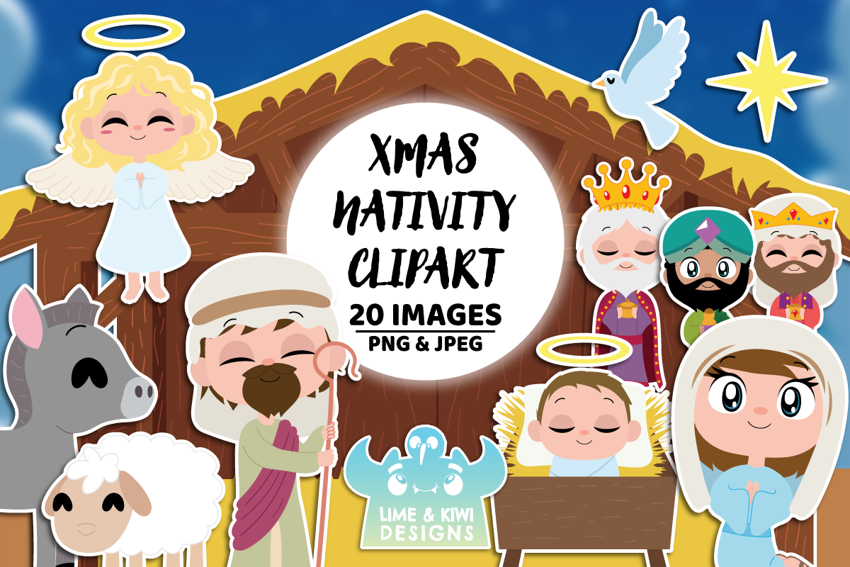 Holy Christmas Bundle 1, a Seasonal Illustration by Lime & Kiwi Designs (Photo 2 of 5)