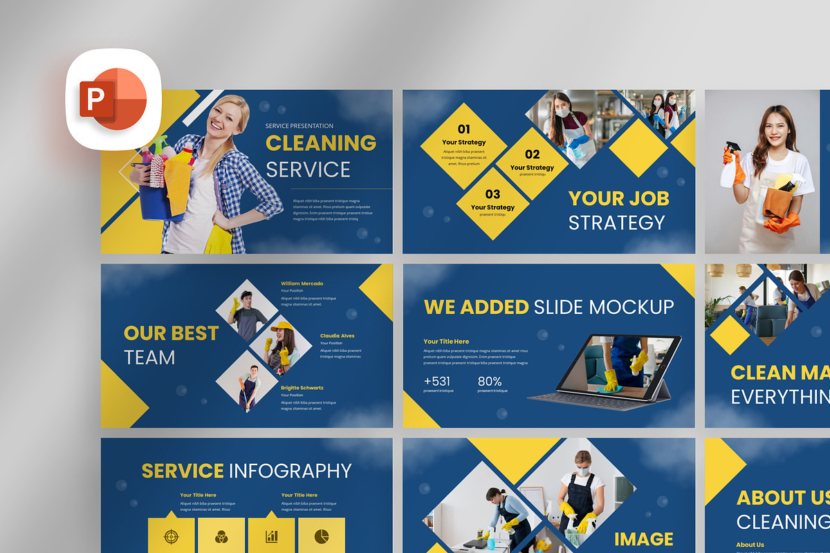 Bubble Cleaning Services PowerPoint, a Presentation Template by Digitcase x Wealthwells (Photo 1 of 3)