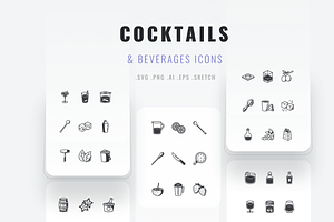 Cocktail & Beverages Icons