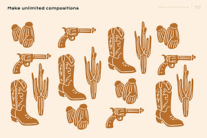 Western Vibes Clipart Bundle