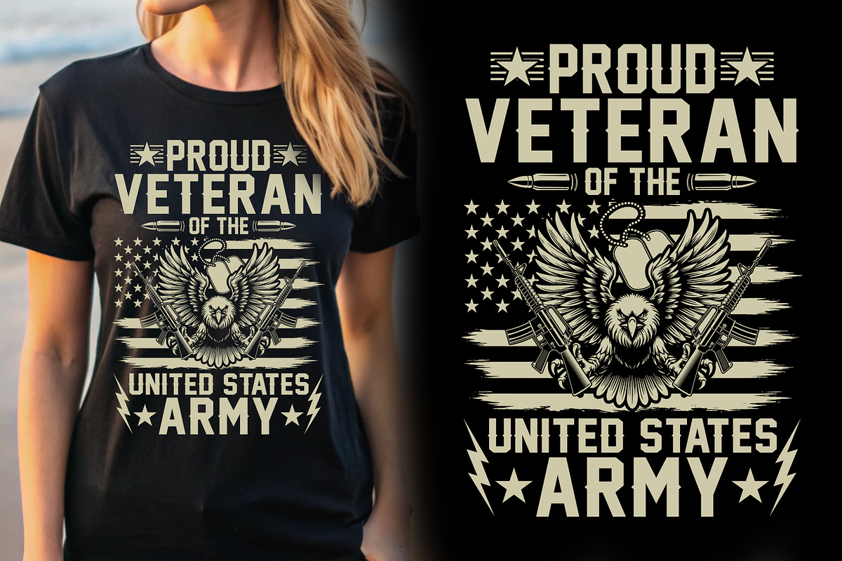 Veteran T-shirt Design, a Graphic by Crafts Bundle (Photo 1 of 2)