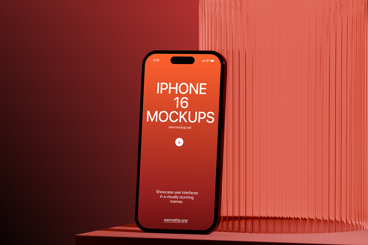 iPhone 16 Pro mockups, an iPhone Mockup by Wannathis.one (Photo 7 of 10)