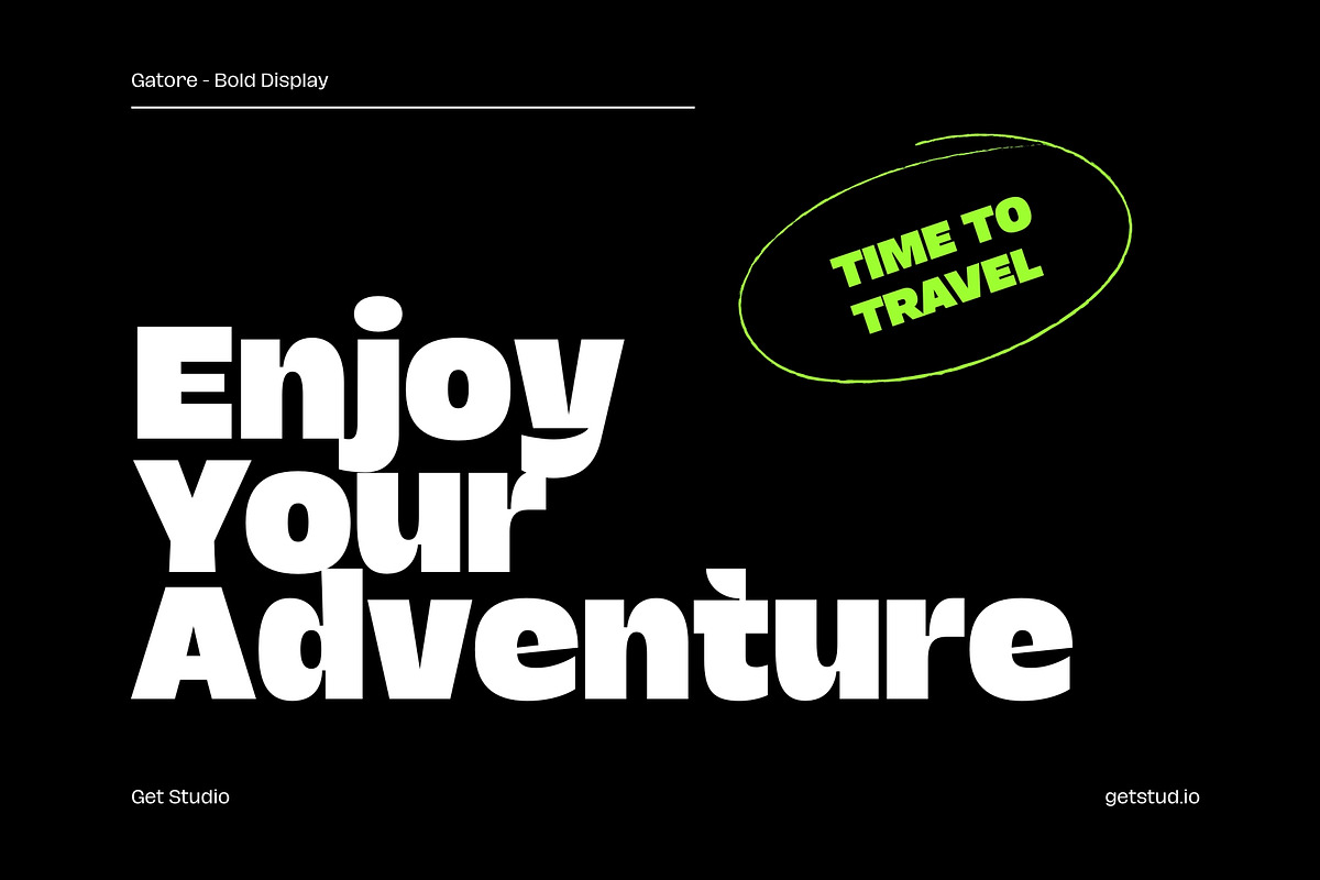 Gatore - Bold Display, a Sans Serif Font by Get Studio (Photo 5 of 16)
