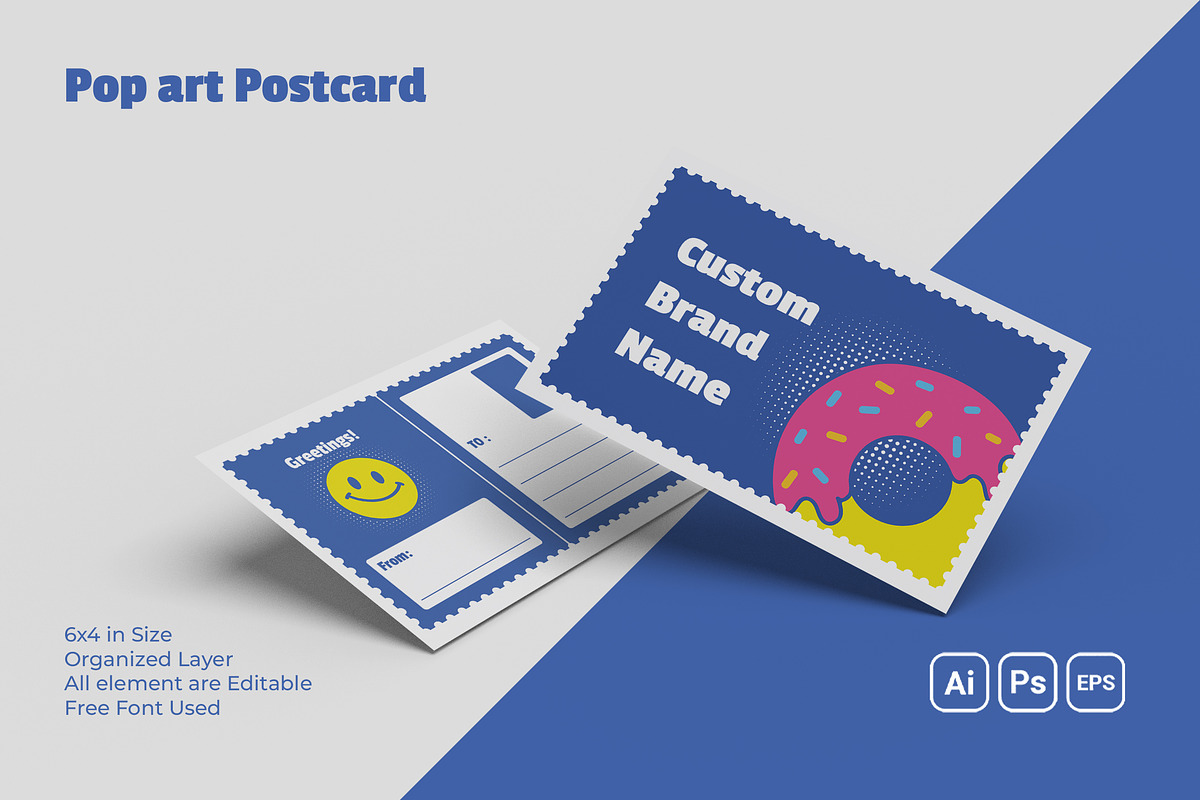 Pop Art Postcard, a Print Template by Fannan Studio (Photo 1 of 3)