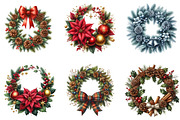 Watercolor Christmas Wreath Clipart, an Illustration by DreamArtGraphic (Thumbnail 5 of 5)