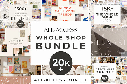 Font & Graphic Whole Shop Collection, a Decorative Illustration by Laras Wonderland