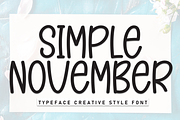 Simple November | Script Font, a Script Font by Scratchones (Thumbnail 1 of 8)