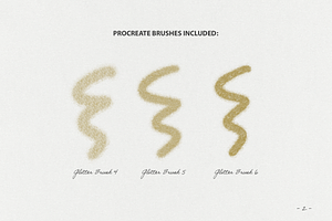 Gold Foil & Glitter Procreate Kit