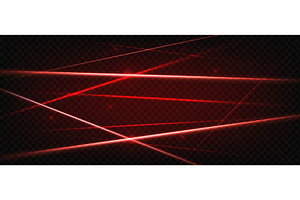Red laser beams. Glowing crossing, a Technology Illustration by Frogella
