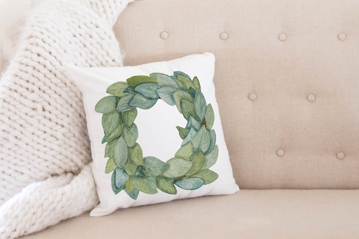 Magnolia Wreath Watercolor png, a Background Graphic by DailyMiracleDigitals,LLC (Photo 3 of 5)