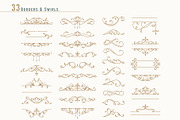 Vintage Ornaments. Vector collection, an Object Graphic by JuliaMalinovskaya (Thumbnail 4 of 11)